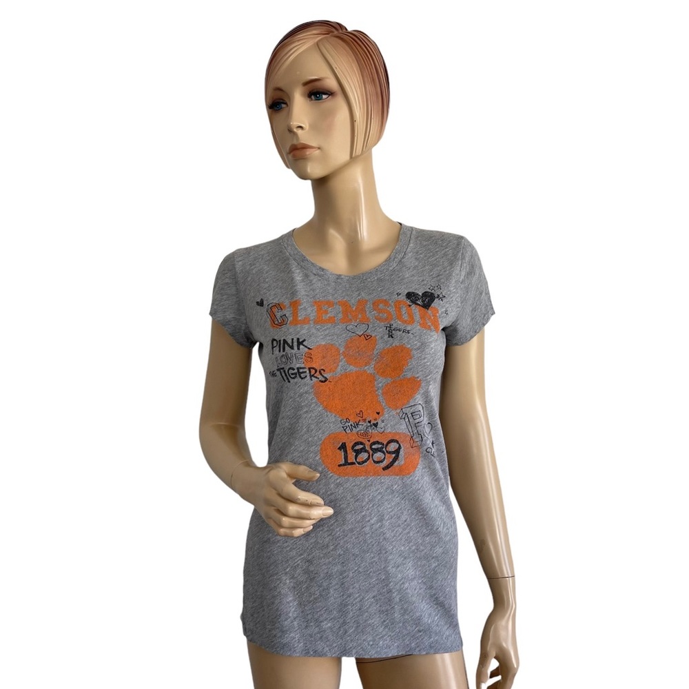 Pink Victoria’s Secret Women's Clemson Tigers Fan Tee Medium